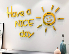 Have A Nice Day 3D Acrylic Mirror Stickers