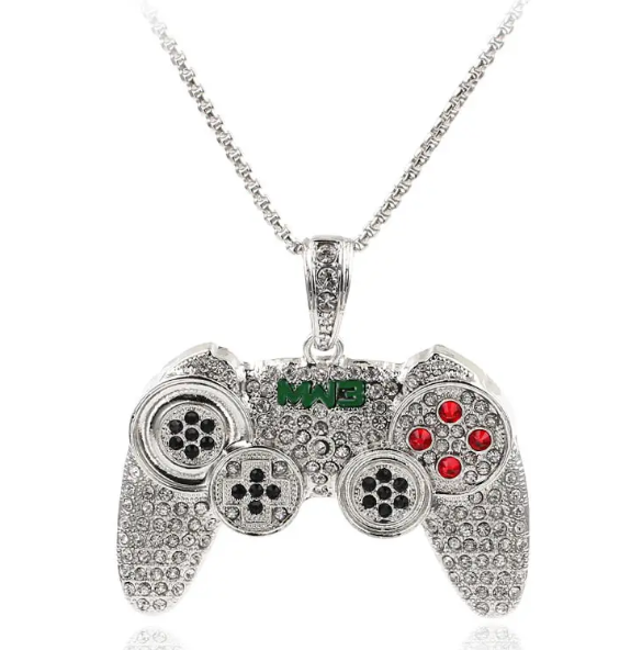 Hip Hop Jewelry Pendant Bling Iced Out Game Console Pendant