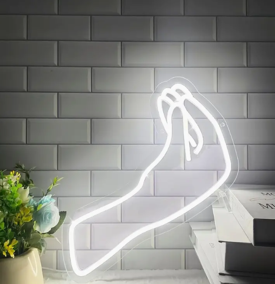 Italian Gesture Neon Sign, USB-powered Dimmable LED Neon Sign Italian Gesture Neon Sign Wall Decoration