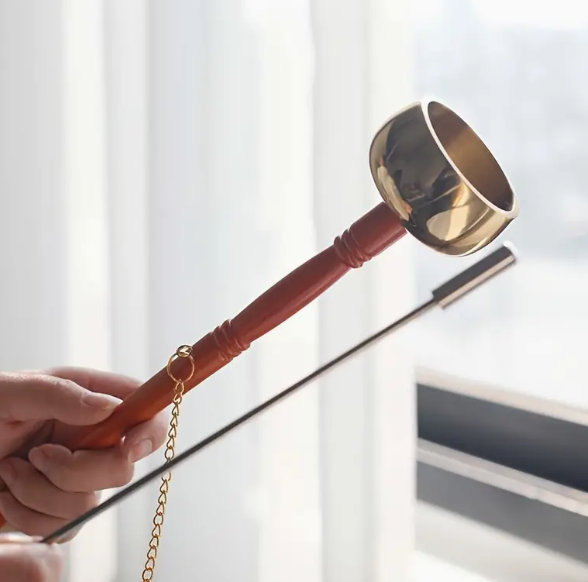 Japanese-Inspired Taihang Cypress Wooden Handle Meditation Bell