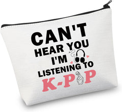 K-Pop Lover Makeup Bag K-Pop Gifts Korean Music K-Drama Lover Cosmetic Travel Pouch