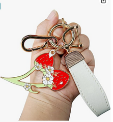 Keychain Safety for Women Self Defense Strawberry Key Chain Accessories Set