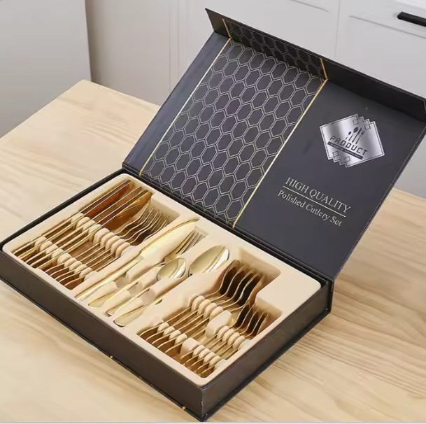 Luxury PVD Gold 24-Piece Cutlery Set