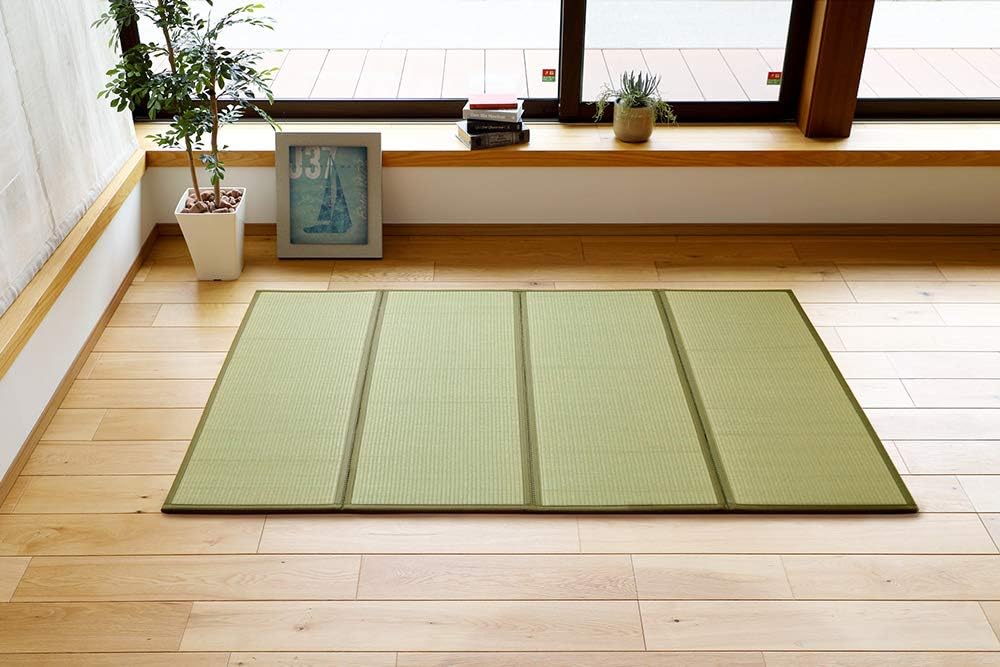 MIINA Japanese Traditional Tatami Mattress, Igusa (Rush Grass) Floor Mat, Futon, 39"x 78"(Twin Natural)