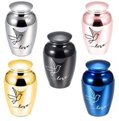 Mini Ashes Jar Memorial Relatives Pet Casket Cinerary Urn for Dogs and Cats