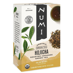 Numi Organic Tea Hojicha, Roasted Japanese Green Tea, 16 Count Box of Tea Bags (Pack of 3)