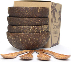 Organic Coconut Bowls-Hand Made From Coconut Shells and Polished with Organic Coconut Oil