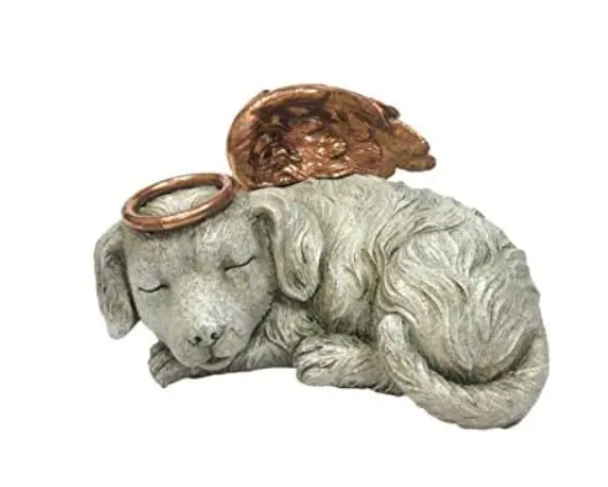 Pet Memorial Angel Dog Sleeping Cremation Urn Memorial Statue