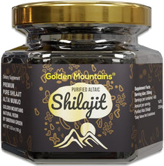 Pure Authentic Siberian Altai "Golden Mountains" Shilajit Resin 100g 3.53oz - Measuring Spoon – Quality & Safety Certificate in each Box