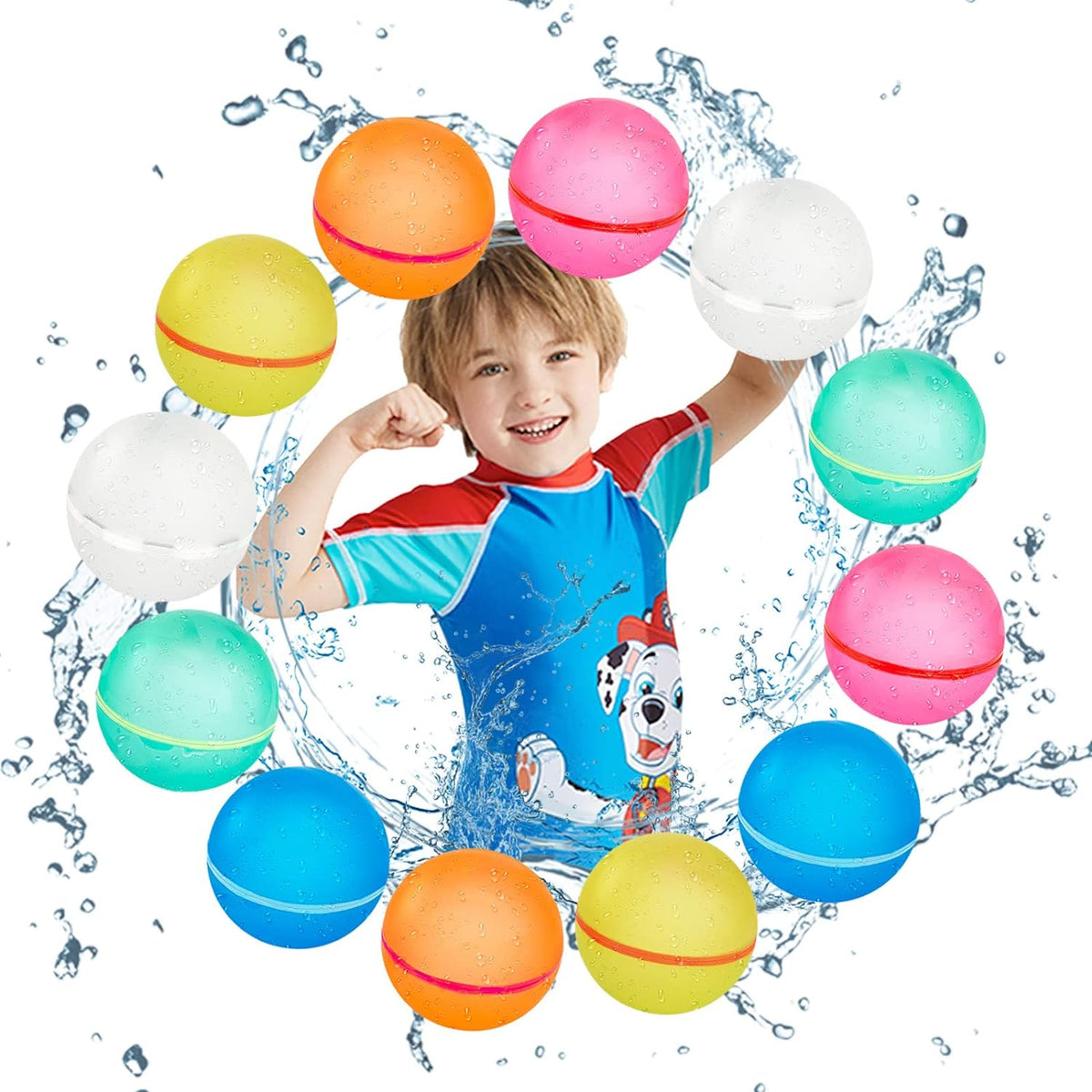 Refillable Water Balloons Water Bomb Quick Fill and Self Sealing, Outdoor Water Balloon for Summer Party, Backyard and Swimming Pool Games