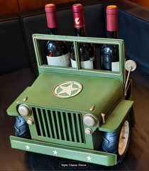 Retro Car Wine Rack – Jeep Decorative Ornament Wine Bottle Holder