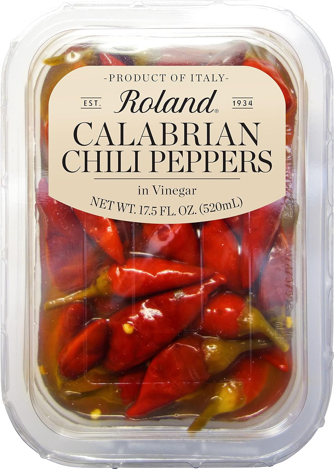 Roland Foods Calabrian Chili Peppers in Vinegar, Specialty Imported Food