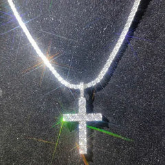 Shinning Diamond Stone Crucifix Cross Pendant