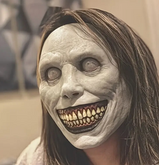 Smiling Exorcist White Eyed Demon Mask