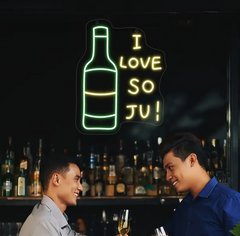 Soju Bottle Neon Light Sign