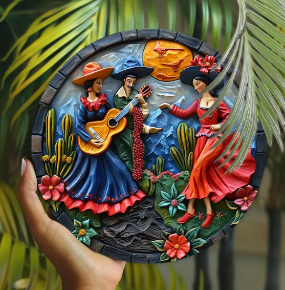 Spanish Style Design Decor  Aluminum Spanish Flamenco Wall Art