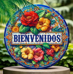 Spanish Style Design Decor  Wooden Welcome Sign