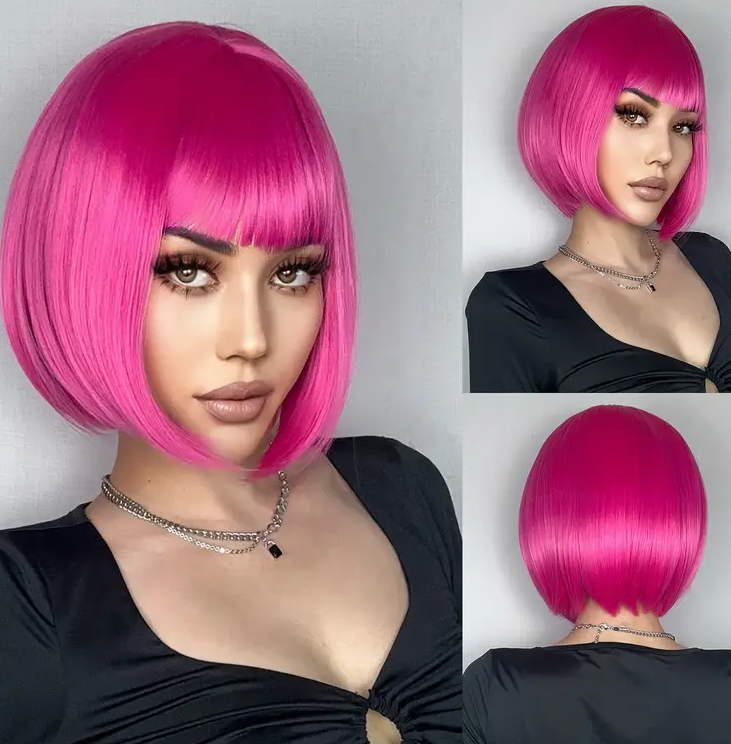 Synthetic Women's Wig Bob Hair With Bangs Daily Beautiful Party Costume Music Festival