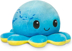 The Original Reversible Octopus Plushie - Sunset + Ocean - Cute Sensory Fidget Stuffed Animals That Show Your Mood, 4 inch