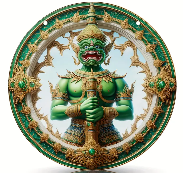 Thai Guardian Giant Suncatcher 9 Inch - Spiritual Decor