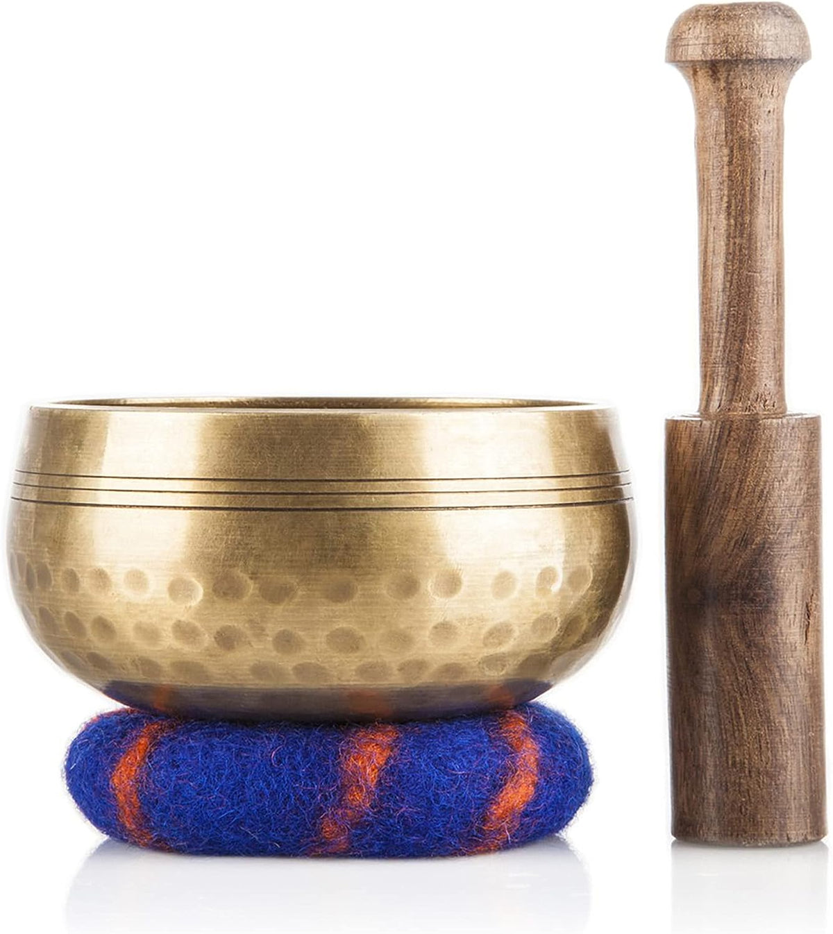 Tibetan Singing Bowl Set — Meditation Sound Bowl Handcrafted in Nepal for Yoga, Chakra Healing, Mindfulness, and Stress Relief