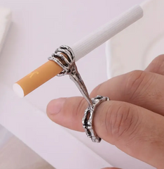 Unique Hand Bone Shaped Smoking Finger Ring - Gift for Cigarrete Lover