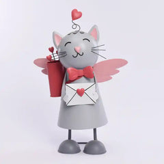 Valentine's Day Cat Craft Statue