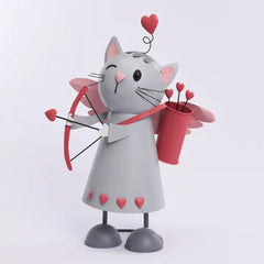 Valentine's Day Cat Craft Statue