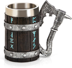 Viking Mug - Nordic Viking Rune Mug, Norse Mythology Gifts, Viking Beer Cup