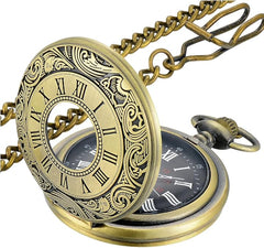 Vintage Mens Manual Winding Pocket Watch - Dual Open-Face Design, Exquisite Mechanical Craftsmanship for Unmatched Style