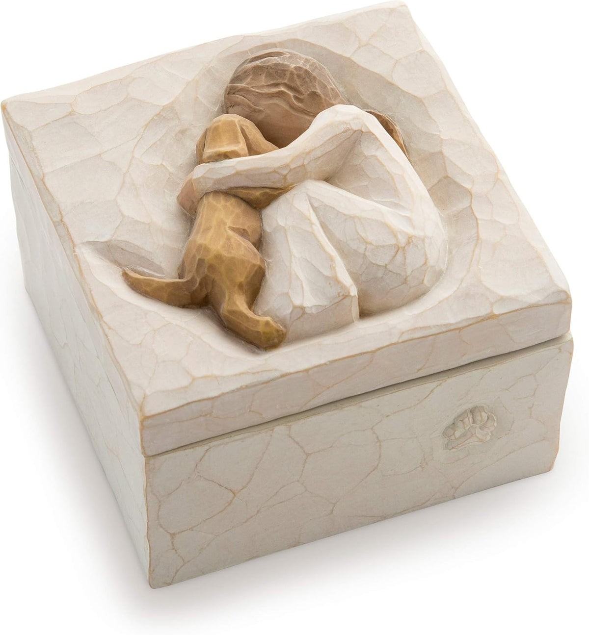 Willow Tree True, Sculpted Hand-Painted Keepsake Box Gift for Dog Lover