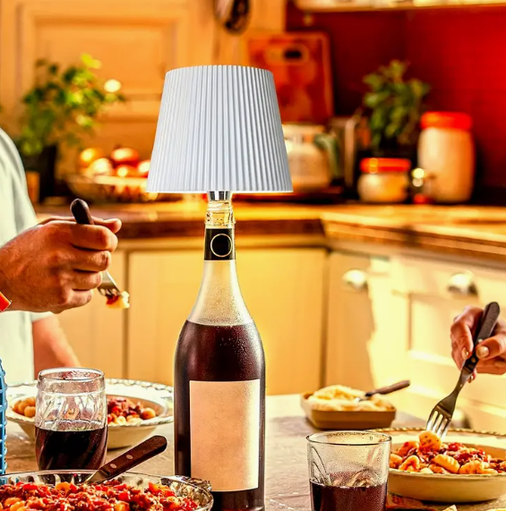 Wireless Wine Bottle Light, 2024 New Upgraded Wine Bottle Light Head, LED With 3 Dimming Modes, Rechargeable Touch Control Light, Suitable For Any Wine Bottle As A Decorative Light