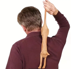 Wooden Toy Cat-Shaped Back Scratcher