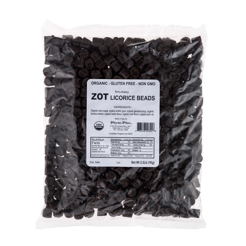 ZOT Firm Chewy Licorice Beads, 2.2 Pound