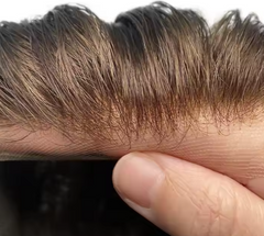 Natural Color Freestyle Q6 Human Hair Toupee for Men