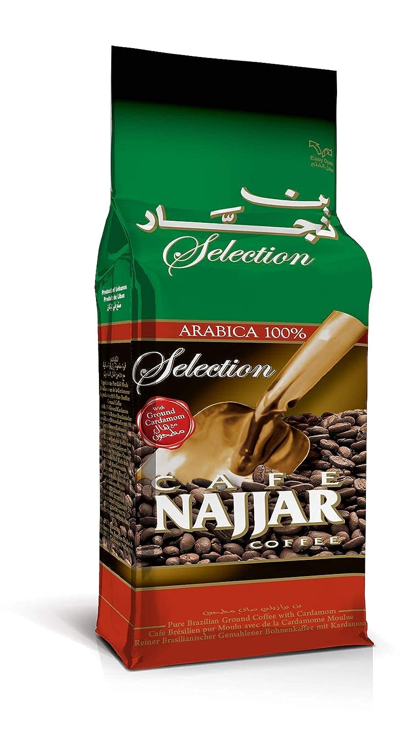 Café Najjar, Turkish Coffee with Cardamom, 450 Gr , 100% Arabica Coffee Beans