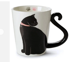 Purrfection in Glass Cute Cat Mug for Coffee or Tea Ceramic Cup for Cat Lovers