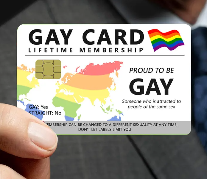 Gay Pride Lifetime Membership Slim Credit Card Skin - Waterproof, Anti-Wrinkle Vinyl Decal in 4 Styles for Debit & Credit Cards