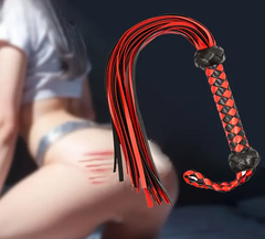 Black Braided Whip: Adult Toy for Spanking and Sensual Play