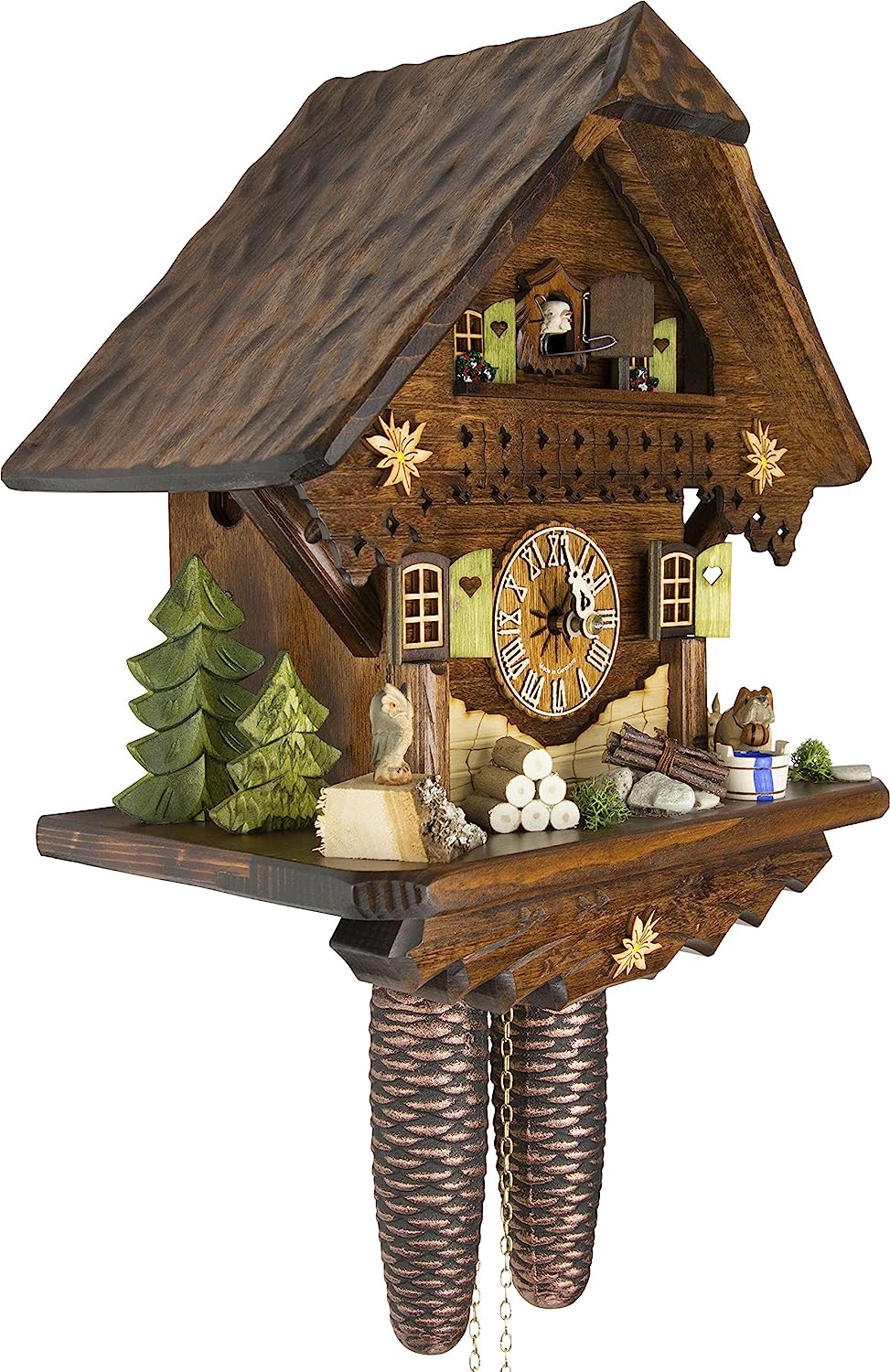 German Cuckoo Clock - Summer Meadow Chalet