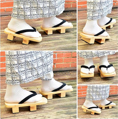 Japanese Wooden Clogs with Tabi Socks for Men Women