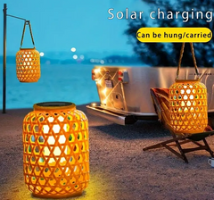 1 Solar Rattan Bamboo Decorative Lantern for Home Scene Theme Party Decoration