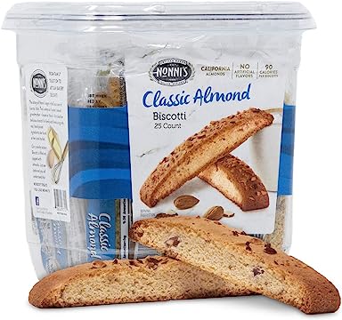 Nonni's Biscotti Value Pack, Originali Classic Almond, 25 Count, 1.1 Pound