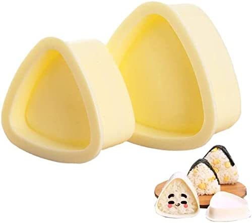 Onigiri Mold Triangle, 2 Pieces Rice Ball Mold Makers, Triangle Sushi Mold for Bento or Japanese Boxed Meal Children Bento