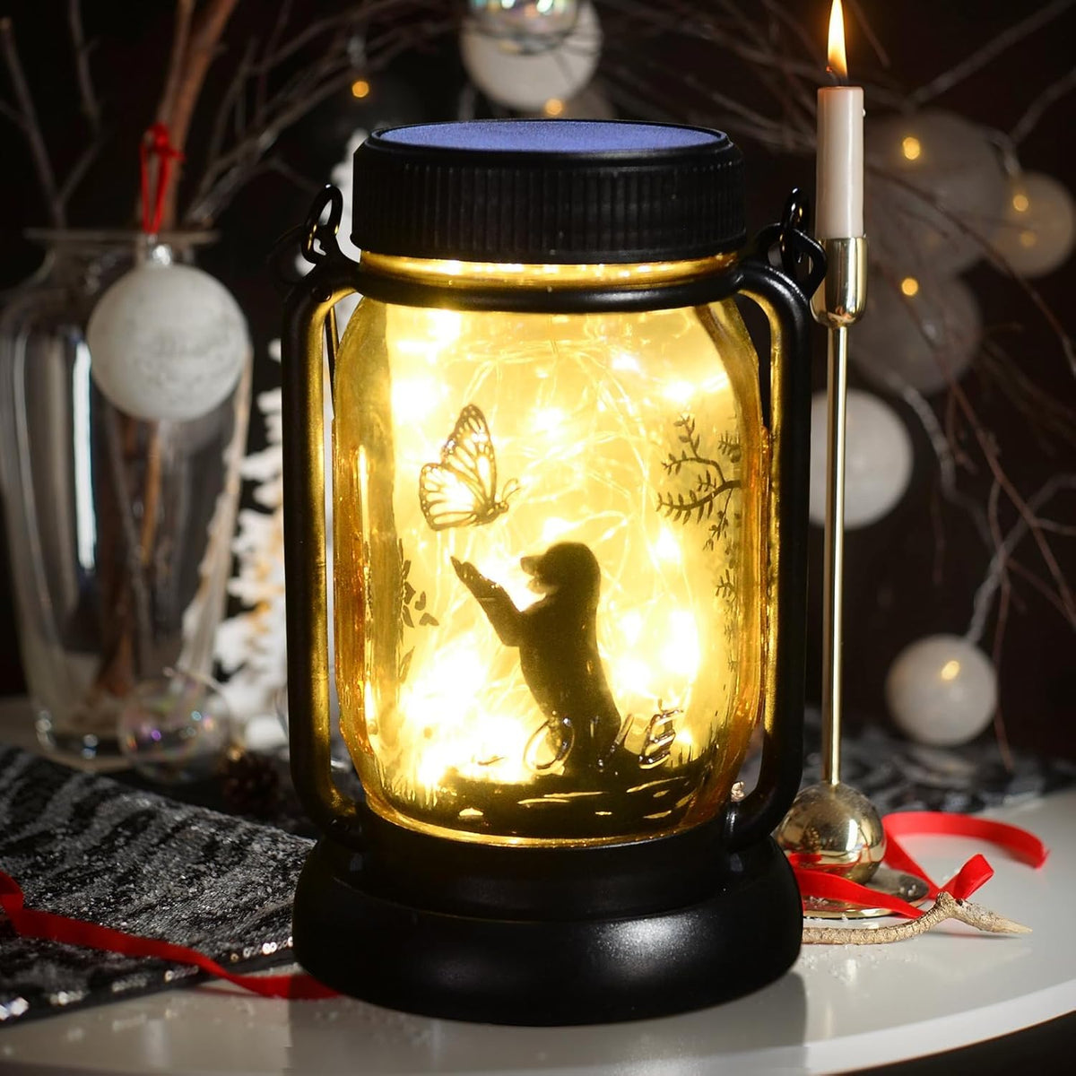 Dog Solar Lanterns Outdoor Garden Solar Dog Lights