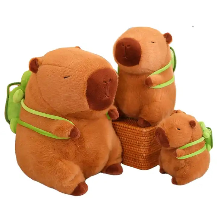 Capybara Plush With Turtle Backpack