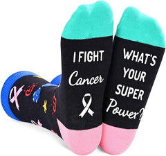 Unisex Breast Cancer Socks Cancer Awareness Socks Chemo Socks, Inspirational Gifts Breast Cancer Survivor Gifts Chemo Gifts Survivor Gifts