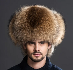 Men's Winter Russian Ushanka Hat with Faux Fur Ear Flaps – Stylish &amp; Warm Winter Essential