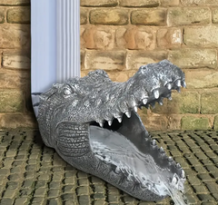 rocodile Head Garden Drainage Pipe Water Diversion Pipe Outdoor Crocodile Resin Ornament Crocodile Garden Decoration