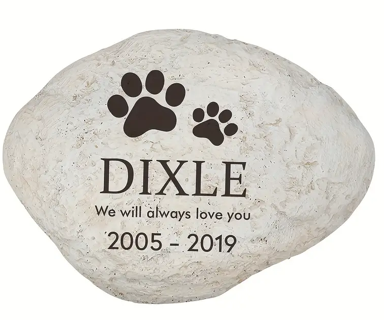 Personalized Engraved Pet Dog Garden Stones, Customisation Somiss Dog Memorial Stones Loss Stones with Name and Dates